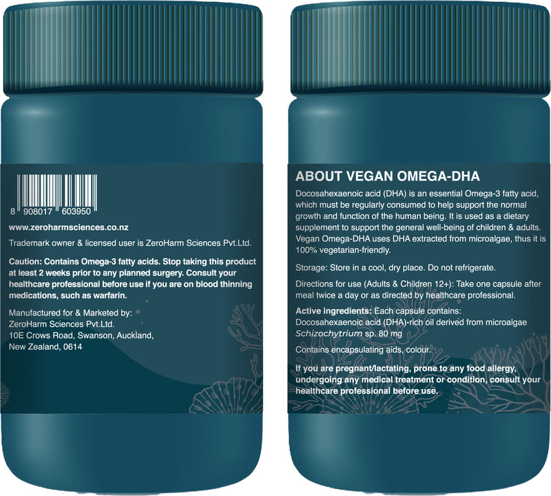 Vegan Omega 3 DHA Capsules